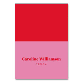 Tarjeta Personalizado de mesa de tipografía roja n