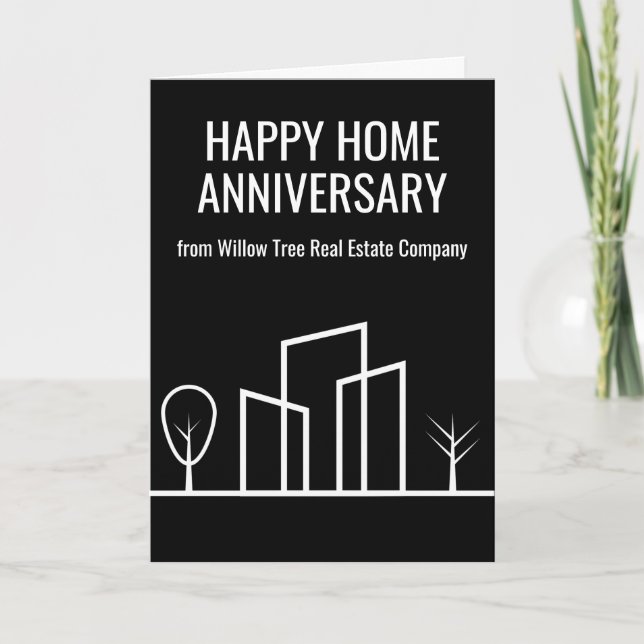 Tarjeta Personalizado de Moda de Real Estate Company (Anverso)