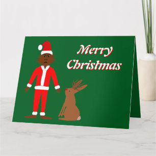 Tarjeta Personalizado de Navidades de Santa Sasquatch y Ja