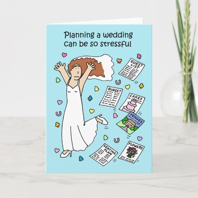 Tarjeta Personalizado de Novias de boda Planning Stress (Anverso)