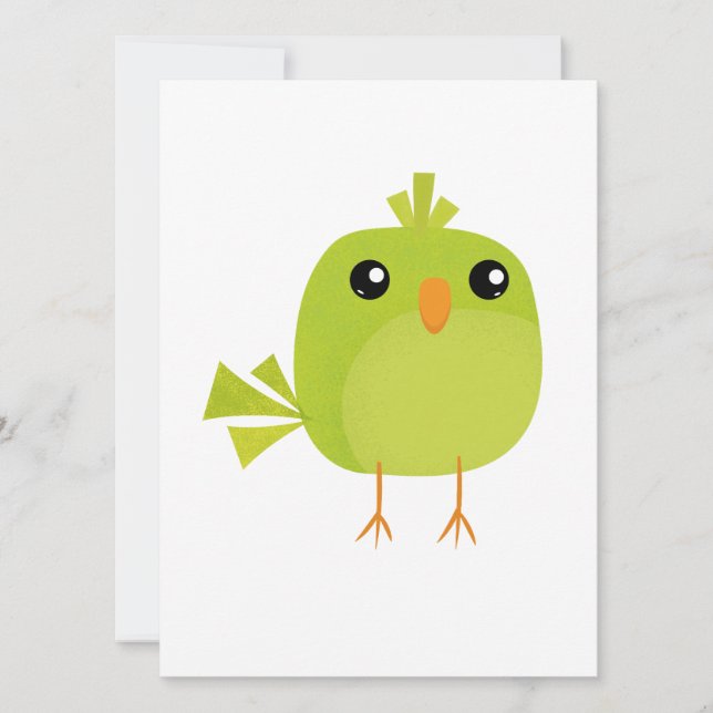 Tarjeta Personalizado de pájaro verde (Anverso)