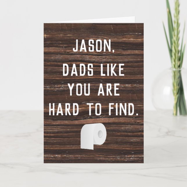 Tarjeta Personalizado de papel higiénico Día del padre gra (Anverso)