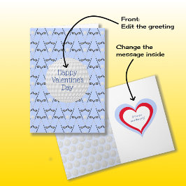 Tarjeta Personalizado de patrón de golf El día de San Vale