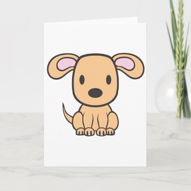 Tarjeta Personalizado de perro bebé (Anverso)