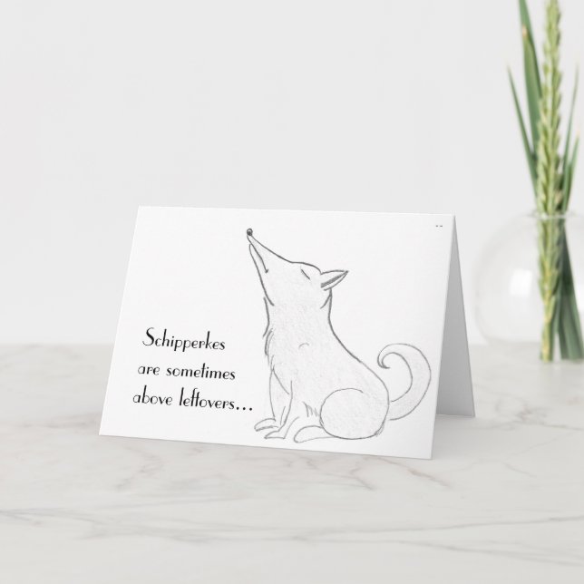 Tarjeta Personalizado de perro de Schipperke (Anverso)