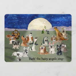 Tarjeta Personalizado de perros navidades de 5" x