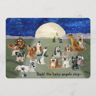 Tarjeta Personalizado de perros navidades de 5" x 