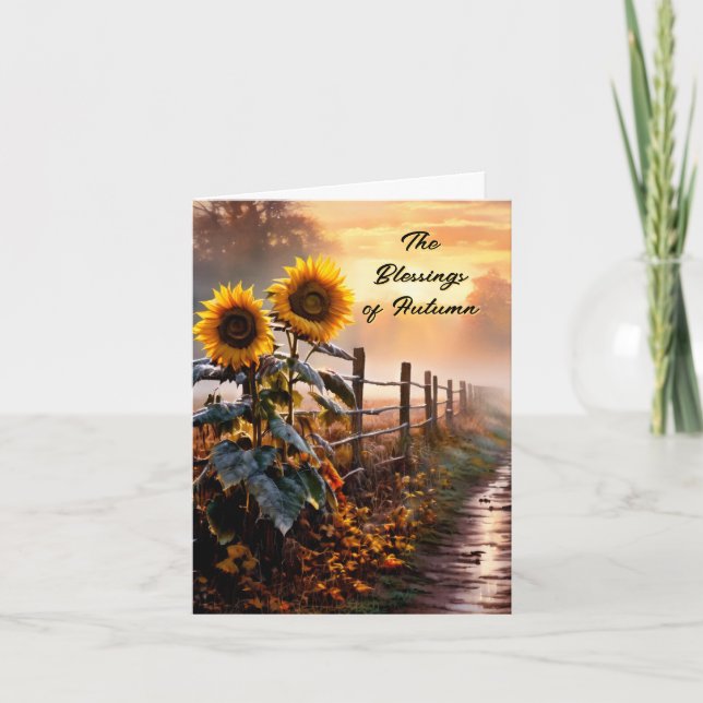 Tarjeta Personalizado de pintura de girasoles (Anverso)