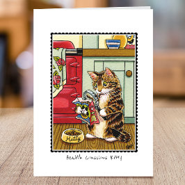 Tarjeta Personalizado de pintura para gatos curado