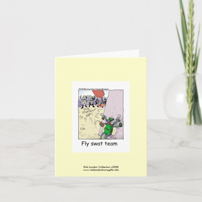 Tarjeta Personalizado De Policía Volando Al Equipo De Swat (Anverso)