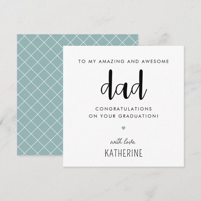 Tarjeta Personalizado de posgrado moderno y dulce (Anverso / Reverso)