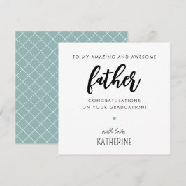 Tarjeta Personalizado de posgrado padre moderno y educado