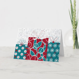 Tarjeta Personalizado de regalos envueltos en vacaciones d