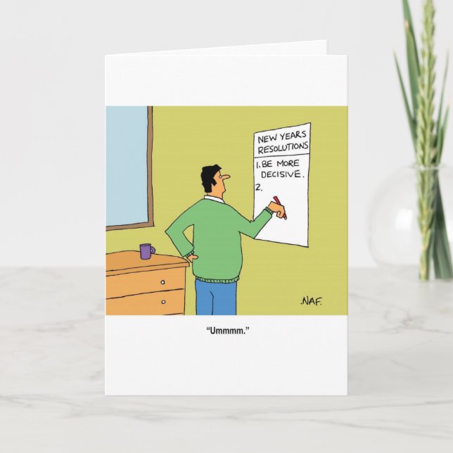 Tarjeta personalizado de resoluciones de Año Nuevo (Anverso)