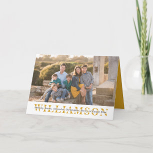 Tarjeta Personalizado de retrato familiar simple Apellido 