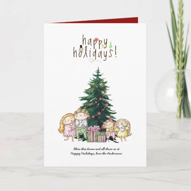 Tarjeta Personalizado de saludo del Personalizado dibujado (Anverso)