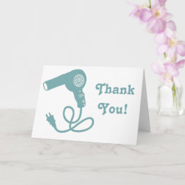 Tarjeta Personalizado de secador de pelo azul claro