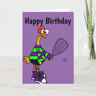 Tarjeta Personalizado de squash con pollo de caucho