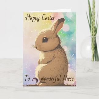 Tarjeta personalizado de texto 'Feliz Pascua', conejo de P