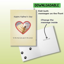 Personalizado de texto perro papá foto padre Día d