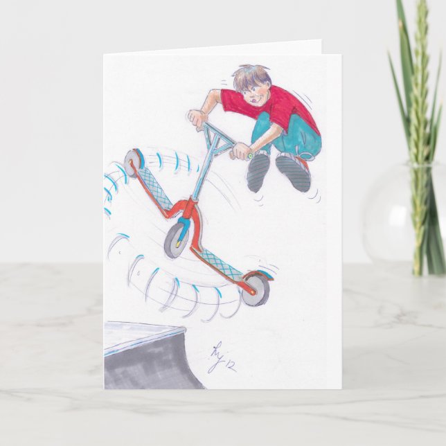 Tarjeta personalizado de truco de microscooter de micro sc (Anverso)