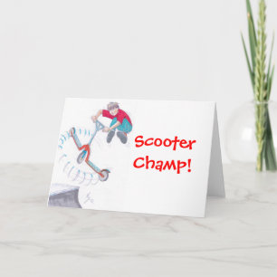 Tarjeta personalizado de truco de microscooter de micro sc