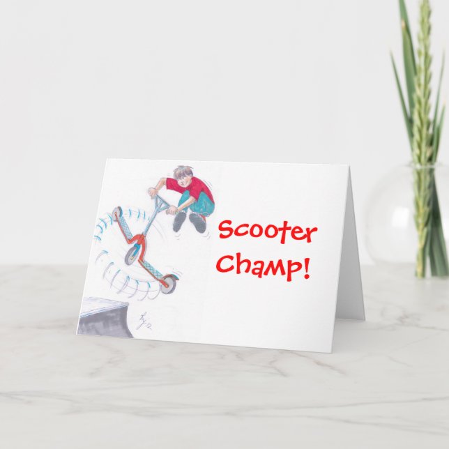 Tarjeta personalizado de truco de microscooter de micro sc (Anverso)