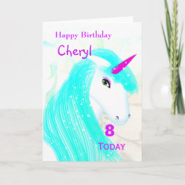 Tarjeta Personalizado de Unicornio mágico bonito