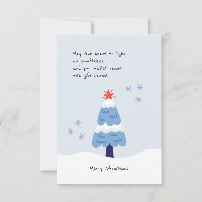 Tarjeta Personalizado de vacaciones de árbol de na (Anverso)