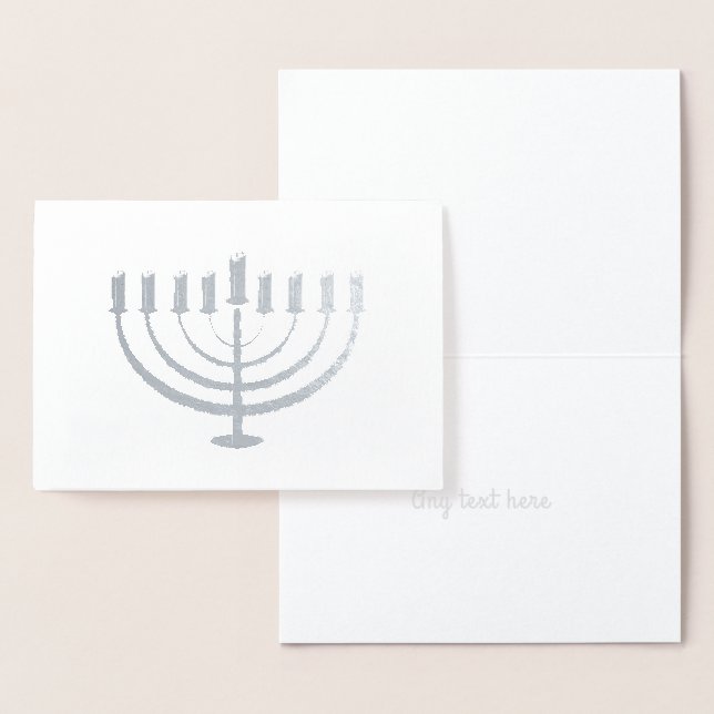 Tarjeta Personalizado de vacaciones Hanukkah Menor (Demostración)