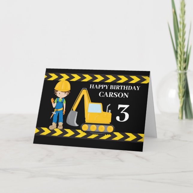Tarjeta Personalizado de vehículos de construcción de Guay (Anverso)