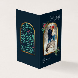 Tarjeta Personalizado del Arco de Oro Foto Temporadas de S