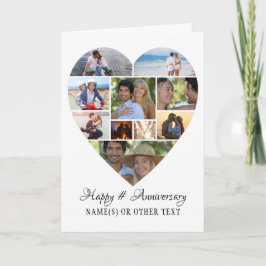 Tarjeta Personalizado del Collage de fotos del corazón del