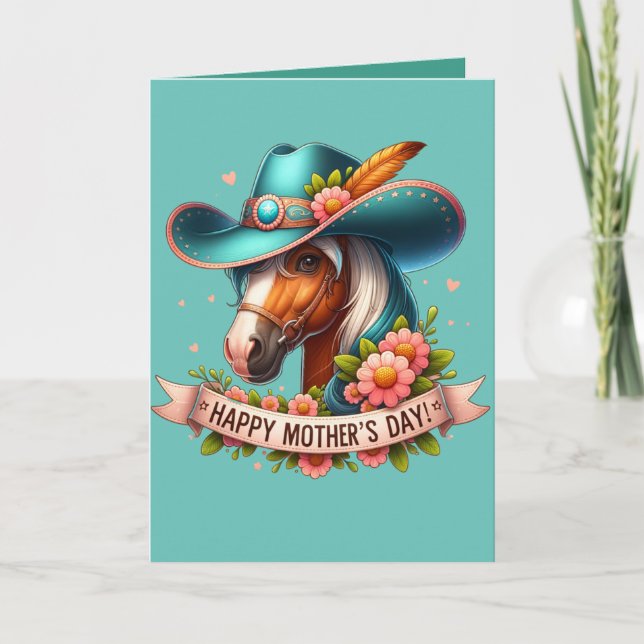 Tarjeta Personalizado del Día 1 de la Madre del Caballo Oc (Anverso)