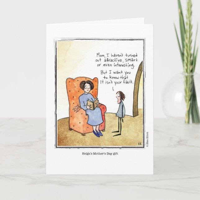 Tarjeta PERSONALIZADO del DÍA DE LA MADRE por Ellen Elliot (Anverso)