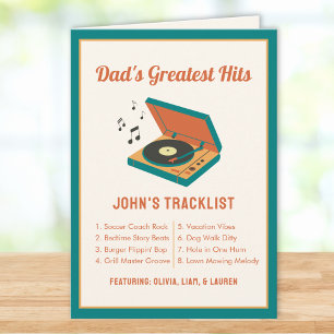 Tarjeta Personalizado del Día del Padre Retro "Los mejores