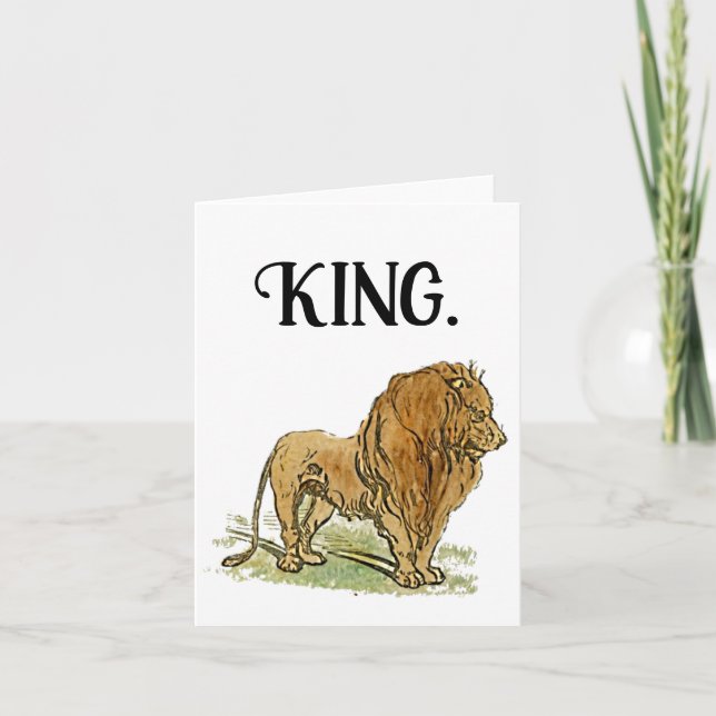 Tarjeta Personalizado del León del Rey de la Selva, audaz  (Anverso)