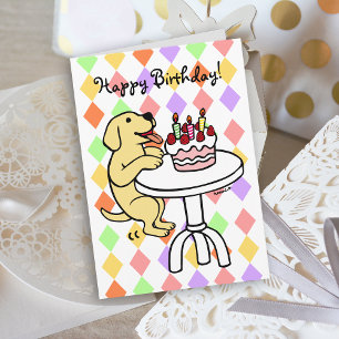 Tarjeta Personalizado del Pastel Amarillo Amarillo Labrado
