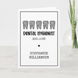 Tarjeta Personalizado Dental Hygienist Leoparst Print Teet