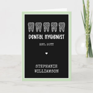 Tarjeta Personalizado Dental Hygienist Leoparst Print Teet