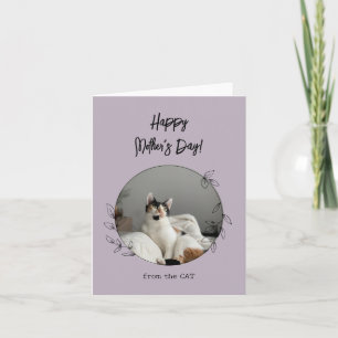 Tarjeta Personalizado desde el gato Feliz día de la madre