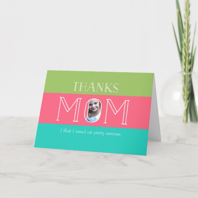 Tarjeta Personalizado | Dia divertida de la madre (Anverso)