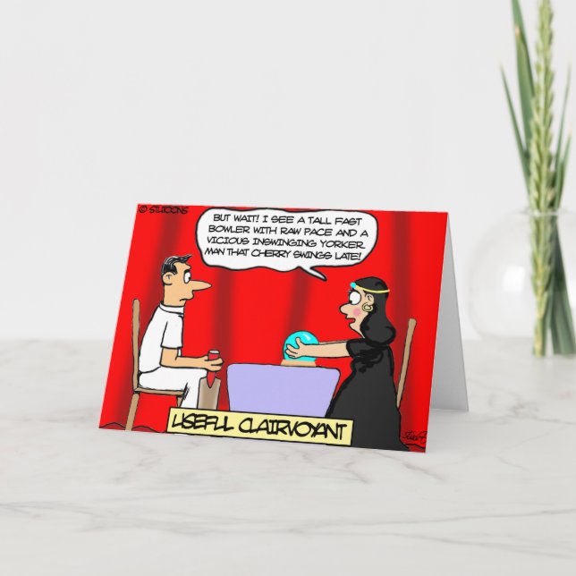 Tarjeta Personalizado divertida de críquet (Anverso)