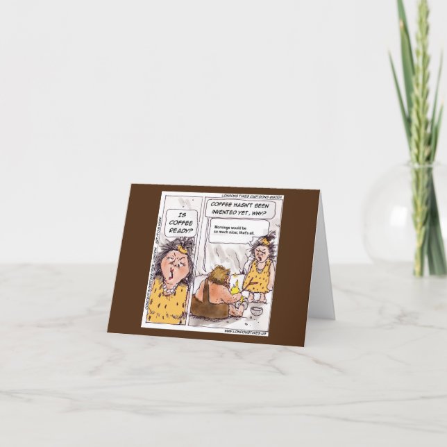 Tarjeta Personalizado divertida del café prehistórico de R (Anverso)