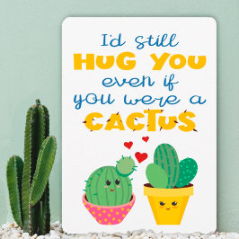 Tarjeta Personalizado divertida y colorida Cactus en el am