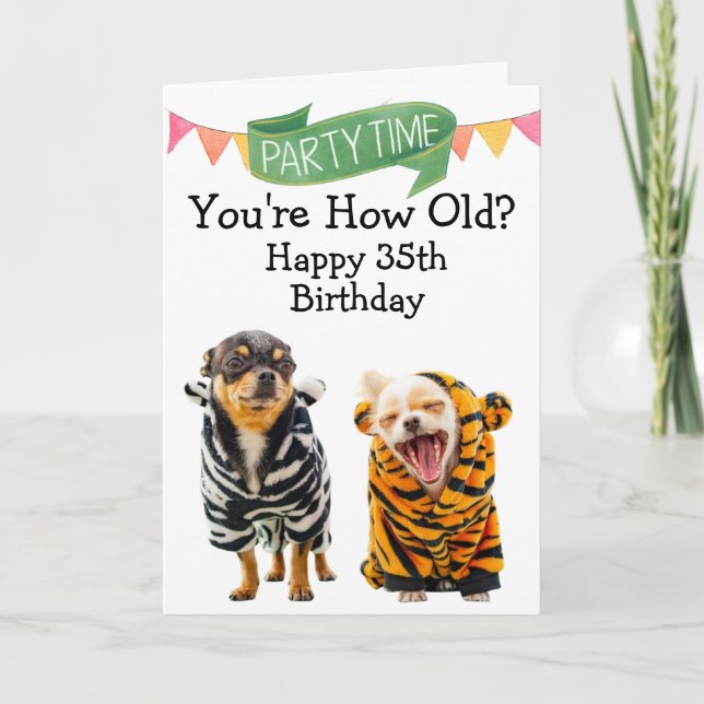 Tarjeta Personalizado divertido cumpleaños 35 de tu tarjet (Anverso)