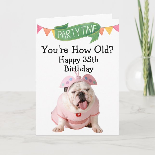 Tarjeta Personalizado divertido cumpleaños 35 de tu tarjet (Anverso)