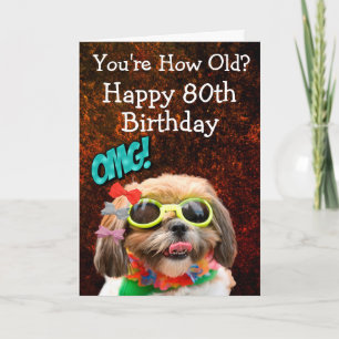 Tarjeta Personalizado divertido cumpleaños 80 de la tarjet