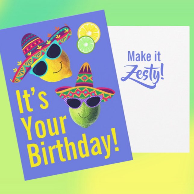Tarjeta Personalizado divertido limón lima  (Personalize the text!)