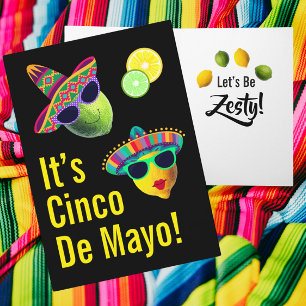 Tarjeta Personalizado Divertido Limón Lima Cinco de Mayo